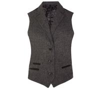 TruClothing Womens Tweed 1920s Herringbone Grey Waistcoat - Size 18 UK