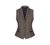 TruClothing Womens Tweed Blazer Jacket 1920s Vintage Elbow Patch Waistcoat Blinders Tan - Light Brown wc 12