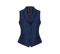 TruClothing Womens Tweed Herringbone Blazer Jacket Waistcoat Navy Blue 1920s Vintage - Navy wc 18