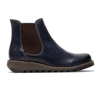 TruClothing Women's Wedge Heel Pull On Leather Chelsea Ankle Boots