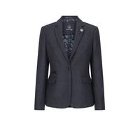 TruClothing Women Black Blazer Waistcoat Tweed Herringbone Wool Classic Smart Casual Vintage 1920s - Black 8