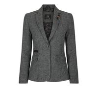 TruClothing Women's Wsn - Blazer Tweed Herringbone 1920's in Grey | Size: 20 TruClothing Grey 20
