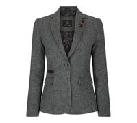 TruClothing Women's Wsn - Blazer Tweed Herringbone 1920's in Grey | Size: 8 TruClothing Grey 8