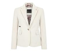 TruClothing Women's Cream Wool Blend Tweed Herringbone Blazer - Cream 14