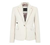 TruClothing Women's Cream Wool Blend Tweed Herringbone Blazer - Cream 20