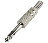 TruComponents 202585 6.35 mm audio jack Plug, straight,Pins:3 Ster...