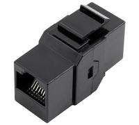 TruComponents 240015 RJ45 double clutch Adapter, straight Black