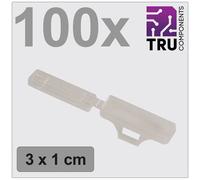 TruComponents 499490 Badge 18 x 30 mm Clear 100pcs