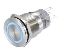 TruComponents Pushbutton ,Panel Mount,Off/(On),DPDT,Solder,IP66