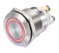 TruComponents Pushbutton ,Panel Mount,Off/(On),SPST,Scr/term,IP65