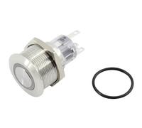 TruComponents Pushbutton ,Panel Mount,Off/(On),SPDT,Solder,IP67