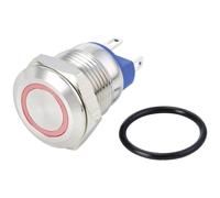 TruComponents Pushbutton ,Panel Mount,On/(On),DPDT,Solder,IP65