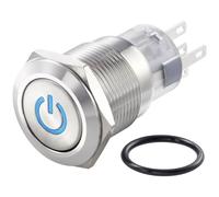 TruComponents 782664 Pushbutton ,Panel Mount,Off/(On),SPDT,Solder,IP65