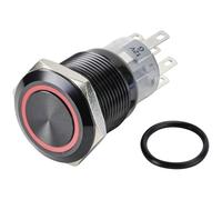 TruComponents 782716 Pushbutton ,Panel Mount,Off/(On),SPDT,Solder,IP65