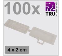 TruComponents Badge 18 x 42 mm Clear 100pcs 499491