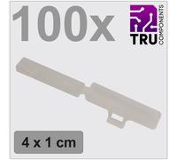 TruComponents Badge 9.5 x 41.5 mm Clear 100pcs 499489
