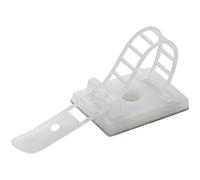 TruComponents Cable mount Adhesive/Scr fixing Ø17mm + strap Ecru 25pcs