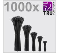 TruComponents Cable tie 3.6mm Blk UV-proof 1000 pc(s) 40621