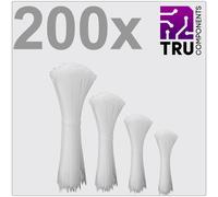 TruComponents Cable tie 3.6mm Wh UV-proof 200 pc(s) 40619