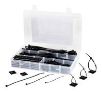 TruComponents Cable tie set 100x2.5mm, 142x3.2mm, 190x4.8mm Blk 1 Set 40008
