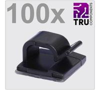 TruComponents 41220 Clip Self-adhesive Ø1-7mm Blk 100pcs