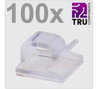 TruComponents Clip Self-adhesive Ø1-7mm Clear 100pcs 41219