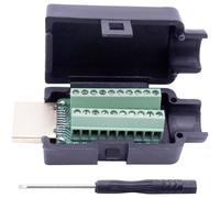 TruComponents HDMI connector Plug, vertical,Pins:20 Black