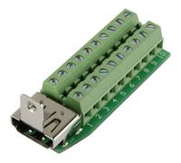 TruComponents HDMI connector Socket, horizontal,Pins:20 Silver