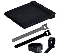 TruComponents Hook-and-loop cable tie 150mm x 12mm Blk 100pcs 656407