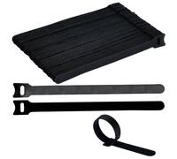 TruComponents Hook-and-loop cable tie 200mm x 12mm Blk 100pcs 656408