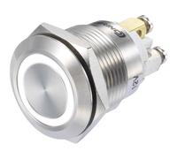 TruComponents Pushbutton ,Panel Mount,Off/(On),SPDT,Scr/term,IP65