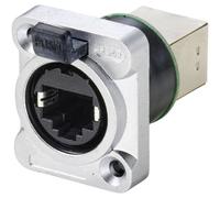 TruComponents RJ45 data connector Socket, straight, 8P8C Nickel 240086