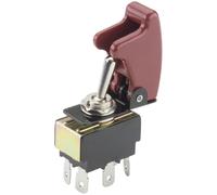 TruComponents Toggle switch Panel Mount On/On DPDT Quick Connect 751487