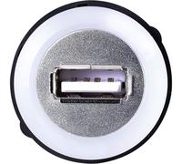 TruComponents USB 1 x USB A skt to 1 x USB A w/lighting,1.50m cable,Bl