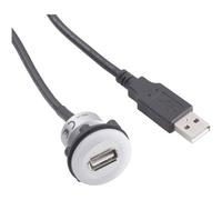 TruComponents USB skt 2.0 USB type A, illuminated plug type A,60cm cable