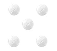 Trucraft - 15mm - Leather Look Football Shank Buttons - Pack of 5 - White