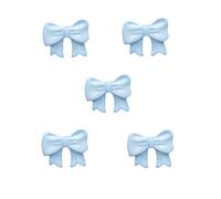 Trucraft - 17mm Baby Blue Bow Shank Buttons - Pack of 5 - for Baby Children Knitting Sewing Craft