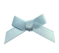 Trucraft 3cm 7mm Satin Ribbon Mini Craft Bows Baby Blue Pack of 20