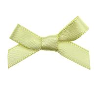 Trucraft 3cm 7mm Satin Ribbon Mini Craft Bows Lemon Pack of 20
