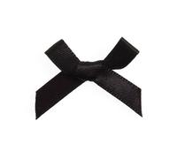 Trucraft - 3cm Satin Ribbon Mini Craft Bows - Black - Pack of 20