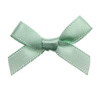 Trucraft - 3cm Satin Ribbon Mini Craft Bows - Mint Green - Pack of 20