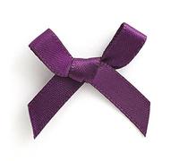Trucraft 3cm Satin Ribbon Mini Craft Bows Purple Pack of 20