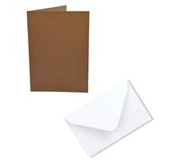 Trucraft - A6 Blank Cards and Envelopes - Cappuccino - Pack of 10