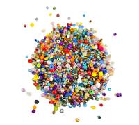 Trucraft - Glass Rocaille Seed Beads - Mixed 50g Pack - for Craft Projects, Bead Weaving, jewelley Making and Embroidery