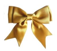 Trucraft - Satin Ribbon Double Craft Bows - 10.5cm Wide - Pack of 5 - Gold