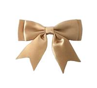 Trucraft - Satin Ribbon Double Craft Bows - 8.5cm Wide - Pack of 5 - Beige