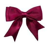 Trucraft - Satin Ribbon Double Craft Bows - 8.5cm Wide - Pack of 5 - Burgundy, Red