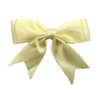 Trucraft - Satin Ribbon Double Craft Bows - 8.5cm Wide - Pack of 5 - Lemon Yellow