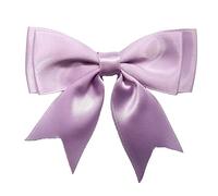 Trucraft - Satin Ribbon Double Craft Bows - 8.5cm Wide - Pack of 5 - Lilac