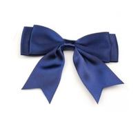 Trucraft - Satin Ribbon Double Craft Bows - 8.5cm Wide - Pack of 5 - Navy Blue